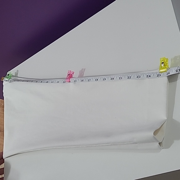 WhiteHouse Black Market  off White  pants 2 front pockets Silver Buttons 8P used - Picture 13 of 16